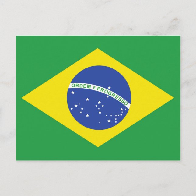 Brasilien Flagga Vykort (Framsida)
