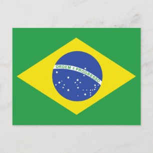 Brasilien Flagga Vykort