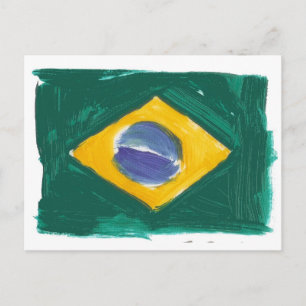 Brasilien, flagga vykort
