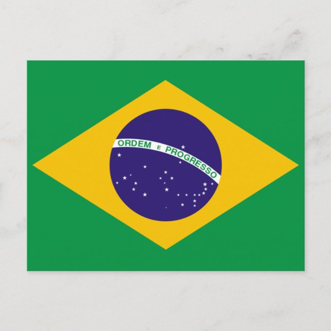 Brasilien flagga vykort (Framsida)