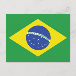 Brasilien Flagga Vykort