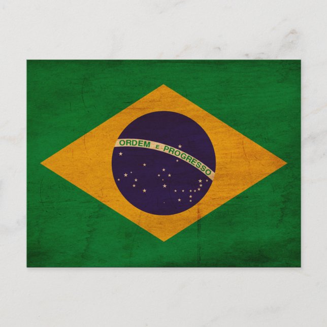 Brasilien Flagga Vykort (Framsida)