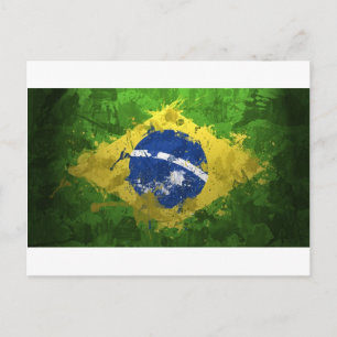 Brasilien-Flagga- Vykort