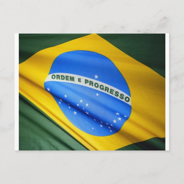 Brasilien Flagga Vykort (Framsida)