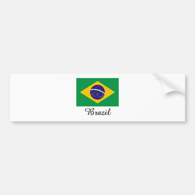 Brasilien flaggadesign bildekal (Framsidan)
