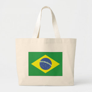 Brasilien flaggadesign jumbo tygkasse