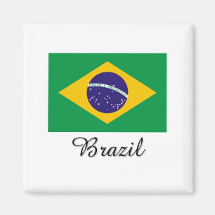Brasilien flaggadesign magnet
