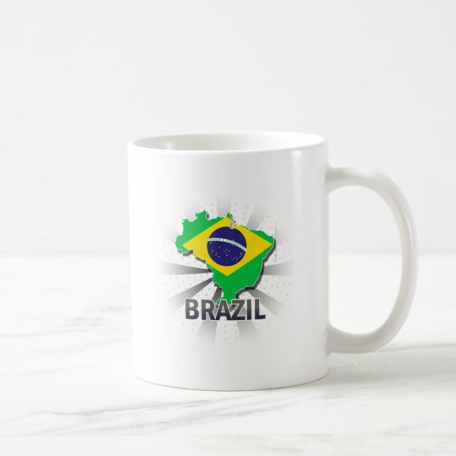 Brasilien flaggakarta 2,0 kaffemugg (Höger)