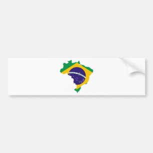 Brasilien flaggakarta bildekal