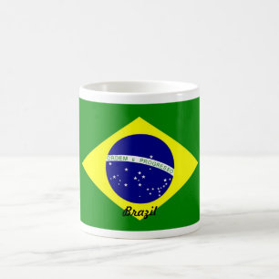 Brasilien flaggamugg kaffemugg