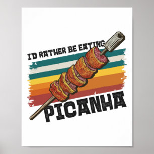 Brasilien Food Älskare Design Steak Bbq Cuisine Pi Poster