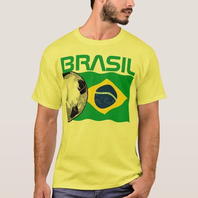 Brasilien Fotboll 2024 T-Shirt (Framsida)