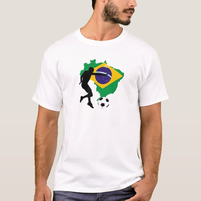 Brasilien fotboll 5540 t-shirt (Framsida)
