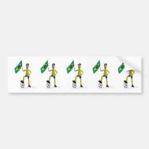 Brasilien fotboll bildekal