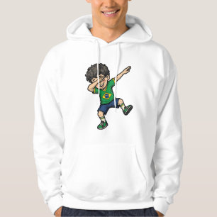 Brasilien Fotboll Dab Pojke Vintage Vector Tröja_1 Hoodie