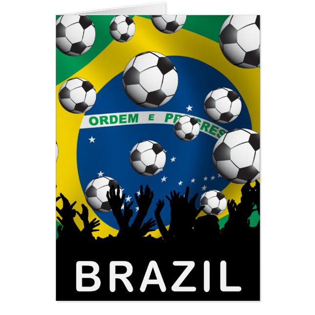 Brasilien fotboll hälsningskort (Framsidan)