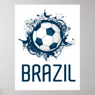 Brasilien fotboll poster