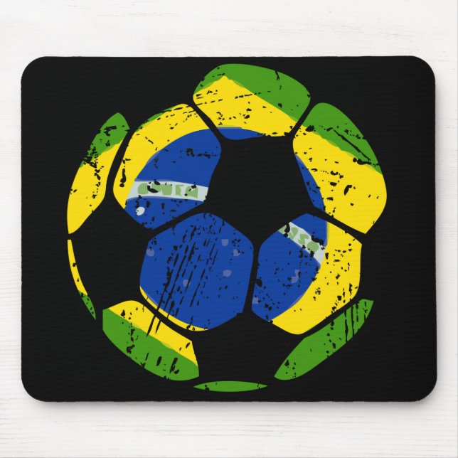 Brasilien fotbollboll Mousepad Musmatta (Framsidan)