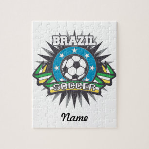 Brasilien fotbollbristning pussel