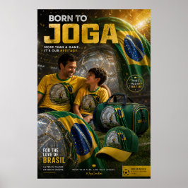 Brasilien Fotbolls Arvsamling – Far & Son Poster
