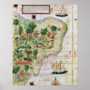 Brasilien från 'mjölnareatlas'na poster