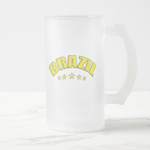 Brasilien frostad glass ölmugg frostat ölglas