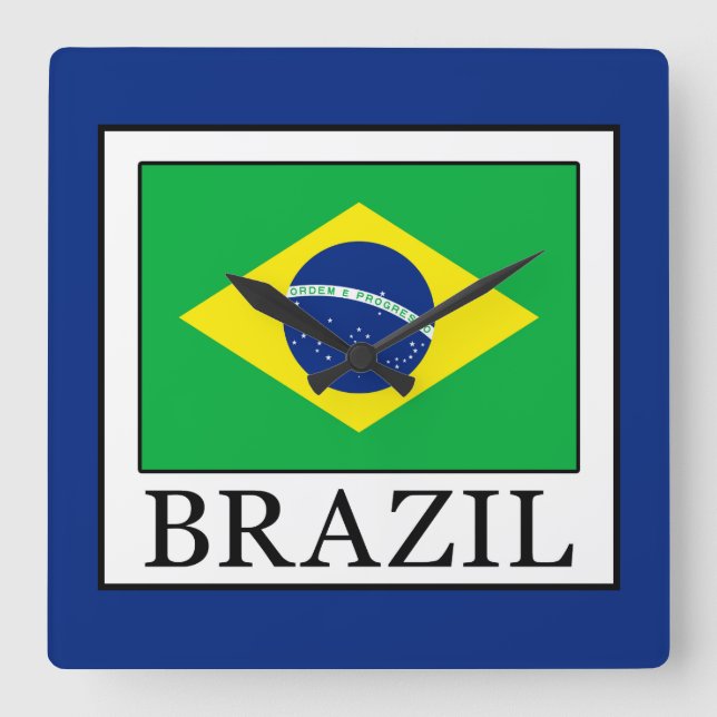 Brasilien Fyrkantig Klocka (Framsida)