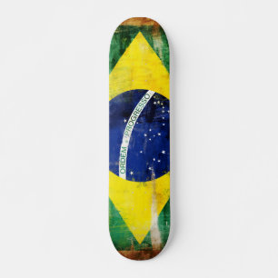 Brasilien gammal flagga skateboard bräda 20,5 cm