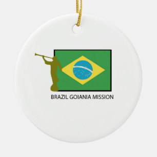 BRASILIEN GOIANIA BESKICKNING LDS JULGRANSPRYDNAD KERAMIK