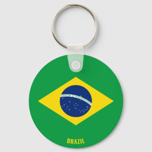 Brasilien Guinea Flagga Charming Patriotic Nyckelring