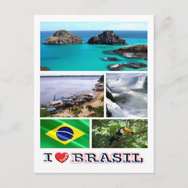 Brasilien - I Kärlek - Vykort (Framsida)
