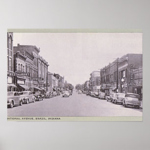Brasilien Indiana medborgareaveny Poster