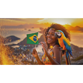 BRASILIEN - JAG ÄLSKAR BRASILIEN LUMBARKUDDE