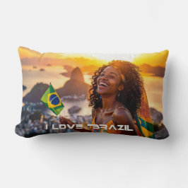 BRASILIEN - JAG ÄLSKAR BRASILIEN LUMBARKUDDE