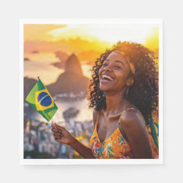 BRASILIEN - JAG ÄLSKAR BRASILIEN PAPPERSSERVETT
