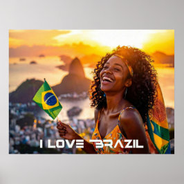 BRASILIEN - JAG ÄLSKAR BRASILIEN POSTER