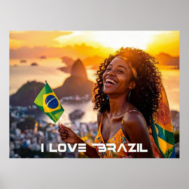 BRASILIEN - JAG ÄLSKAR BRASILIEN POSTER (Framsidan)