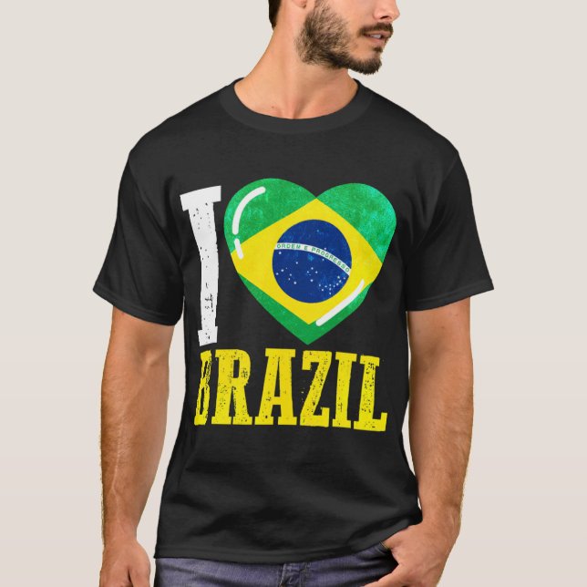Brasilien jag älskar Brasilien T Shirt (Framsida)