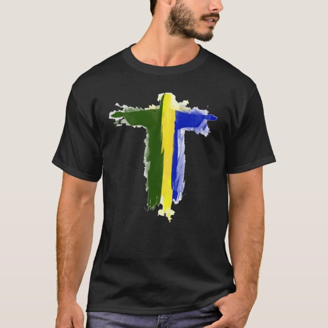Brasilien Jesus Statue Motif Cristo Redentor Rio d T Shirt (Framsida)