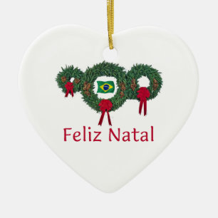 Brasilien jul 2 julgransprydnad keramik