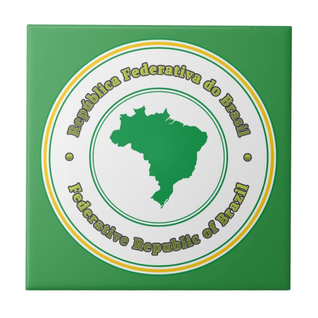 Brasilien Kakelplatta (Framsidan)