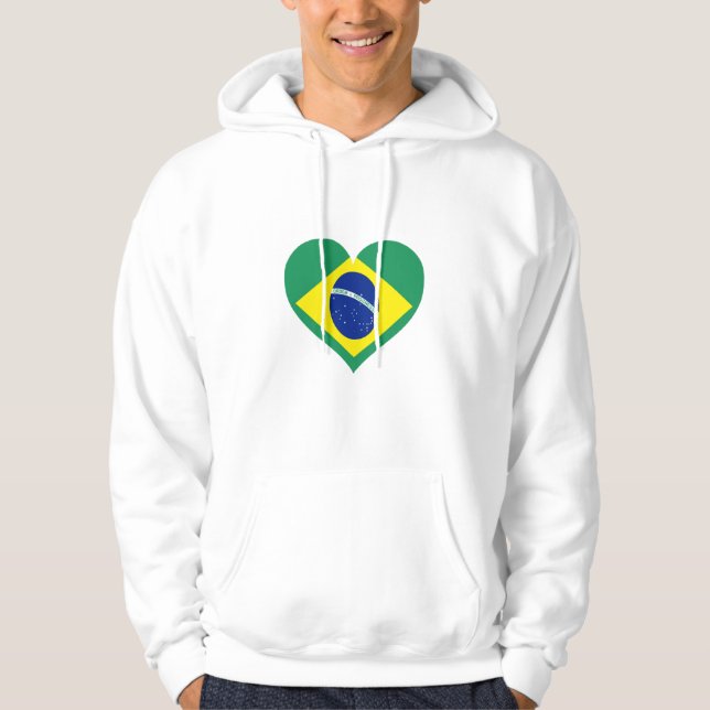 Brasilien Kärlek Tröja Med Luva (Framsida)