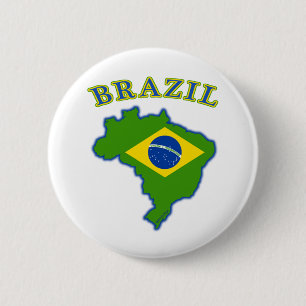 Brasilien karta/flagga knapp