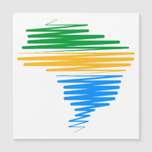Brasilien karta gräns med brasilianska flagga med