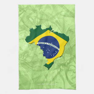 Brasilien karta kökshandduk