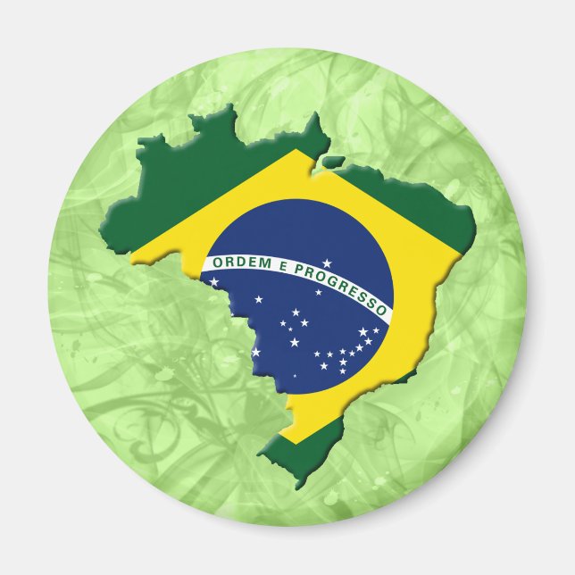 Brasilien karta magnet (Framsidan)