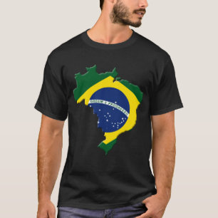 Brasilien karta t-shirt