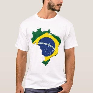 Brasilien karta tee shirt
