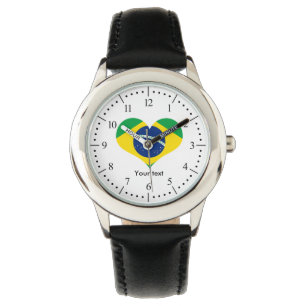 Brasilien landflagga armbandsur
