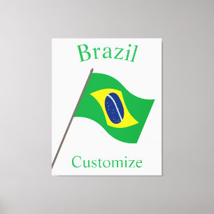 Brasilien Landsflagga Thunder_Cove Canvastryck